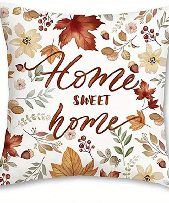 Home Decor Autumn-Themed Pillowcases With Love And Home Pattern Cushion Cover Suitable For Sofa Bedroom Car Pillow Cover
