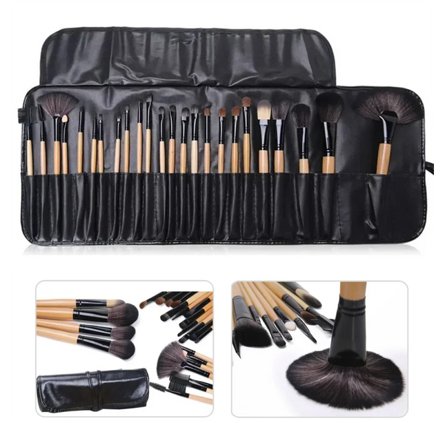 Gift Bag Of  24 pcs Makeup Brush Sets Professional Cosmetics Brushes Eyebrow Powder Foundation Shadows Pinceaux Make Up Tools