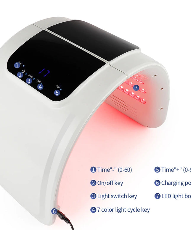 Professional 7 Colors PDT LED Mask Facial Red Light Therapy Skin Rejuvenation Device Face Lift Anti Wrinkle Beauty Machine