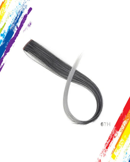 Multi-colors  Clip in Synthetic Hair Extensions 22 inch Rainbow Hairpieces for Girls Women Kids Favor Gift(Colorful Set)