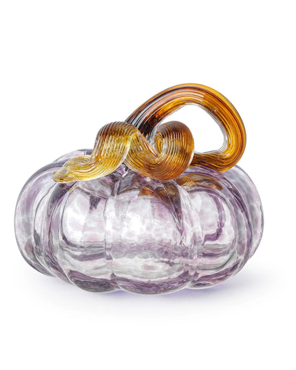Color Crystal Pumpkin Figurine Collectible Hand Blown Glass Pumpkin Ornament Fall & Harvest Thanksgiving Halloween Gift