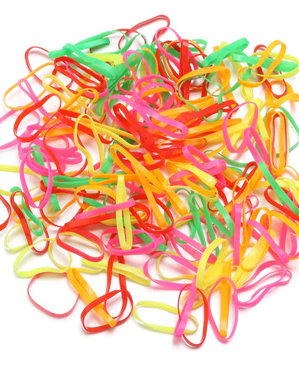 500Pcs Colorful Small Disposable Hair Bands Scrunchie Girls Elastic Rubber Band Ponytail Holder Hair Accessories Hair Ties