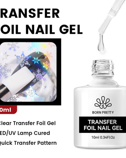 BORN PRETTY 15/10ML 6 IN 1 Nail Glue Gel for Acrylic Nails Soak off Base Gel Top Coat UV Extension Nail Gel False Nail Tips Gel