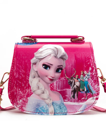 Disney princess cartoon pu messenger bag girl Frozen Elsa shoulder bag Sofia handbag kid fashion shopping bag gift