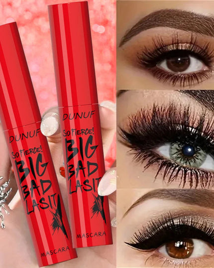DUNUF Long-Lasting Mascara 1 Pcs Waterproof Sweat-Proof Non-Smudging Thin Thick Curling Beginner Friendly Makeup Product