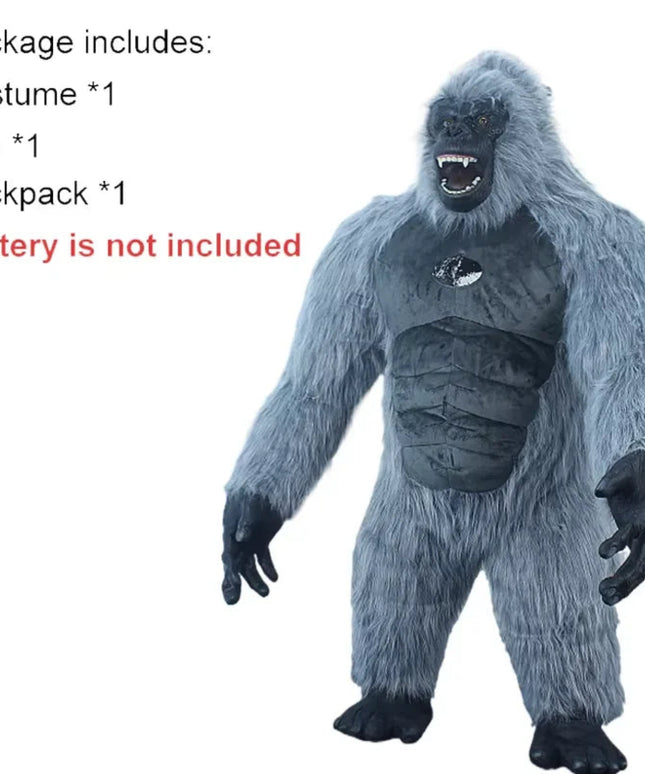 US stock Inflatable Polar Bear Costume Mascot for Advertising Christmas Halloween Adult Fursuit Panda Gorilla Carnival Suit