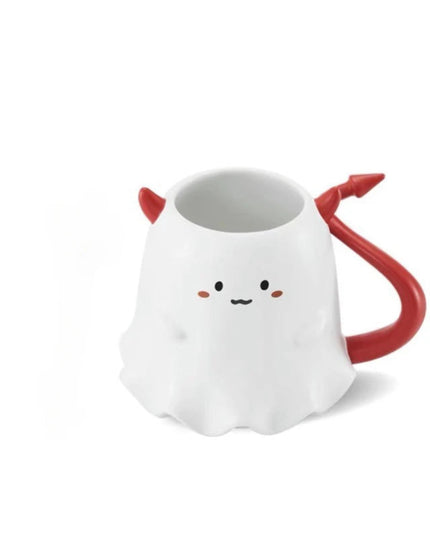 European Cartoon Cute Elf Demon Coffee Cup Delicate Couple Dessert Milk Cup Stirring Spoon Office Mug Oatmeal Mug Halloween Gift