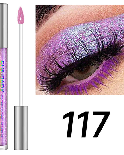 Glitter Liquid Eyeshadow, Silver Monochrome Tone, Waterproof Makeup Effect, Shimmer Pigment Eye Shadow Pallete Set