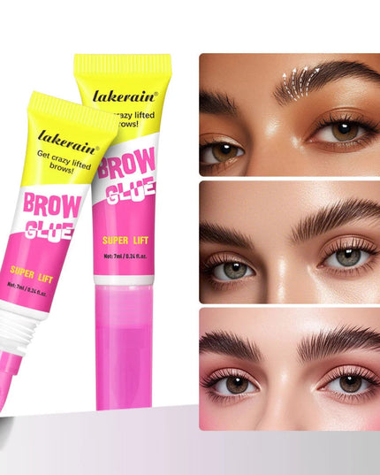Brow Lamination Gel With Comb Super Lift Brow Glue Long Lasting Strong Hold Clear Gel For Defined Eyebrow Makeup