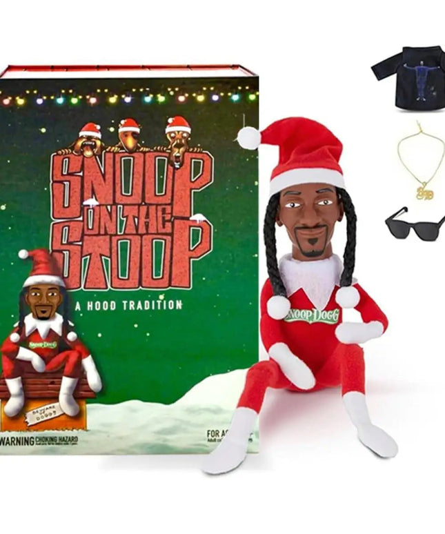 Handmade Christmas Elf Snoop Dogg Snoop on a Stoop plus h Toys w/ Long Leg Bookshelf Shelf Decor Tshirt Sunglasses Necklace