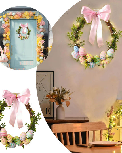 Live Festival Simulation Wreath Easter Egg Door Hanging Egg Decorations Advent Wreath Kids
