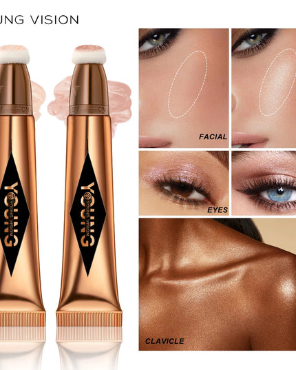 YOUNG VISION air cushion, powder blusher, high gloss stick, makeup liquid, rouge, 6 colors optional