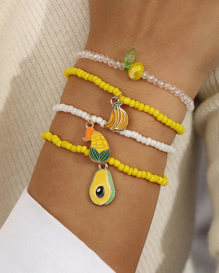 Aihua Cute Girls Purple Butterfly Seed Beaded Bracelet Set Handmade Kids Teen Friendship Best Friends Gifts Jewelry Sets