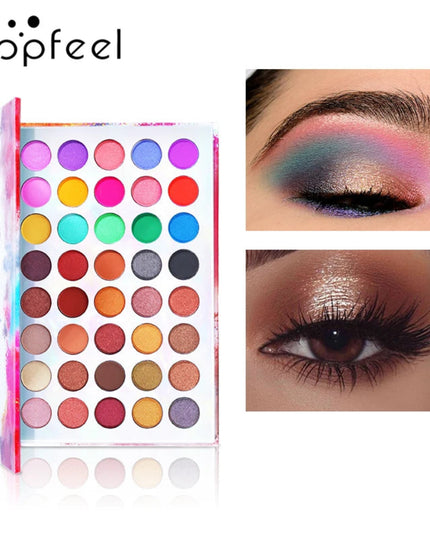 POPFEEL 40 Color Eyeshadow Palette Colorful Pearlescent Matte Multi-color Combination Makeup Eyeshadow