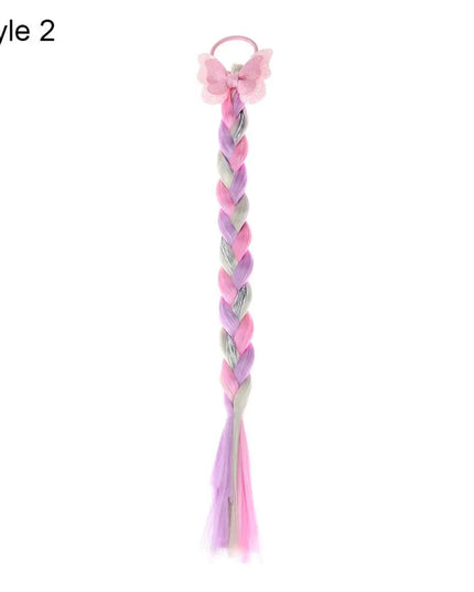 Girls Hair Bow Kids Rainbow Hair Tie Princess Accessories Toddler Snowflake Elastics Baby Accessories No Damage Braid