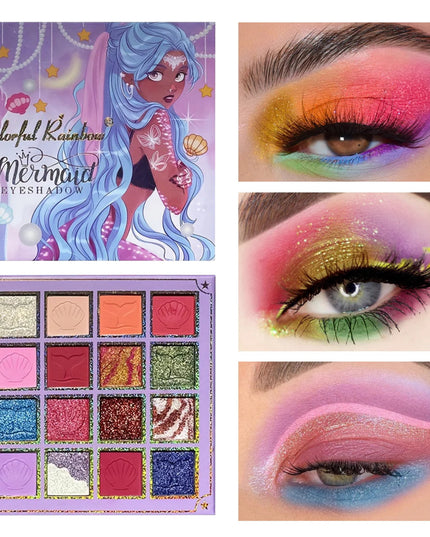 16 Shades Eyeshadow Makeup Palette Shimmer Matte Metallic High Pigmented Neutral Bold Waterproof Eyes Shadow Make Up Set