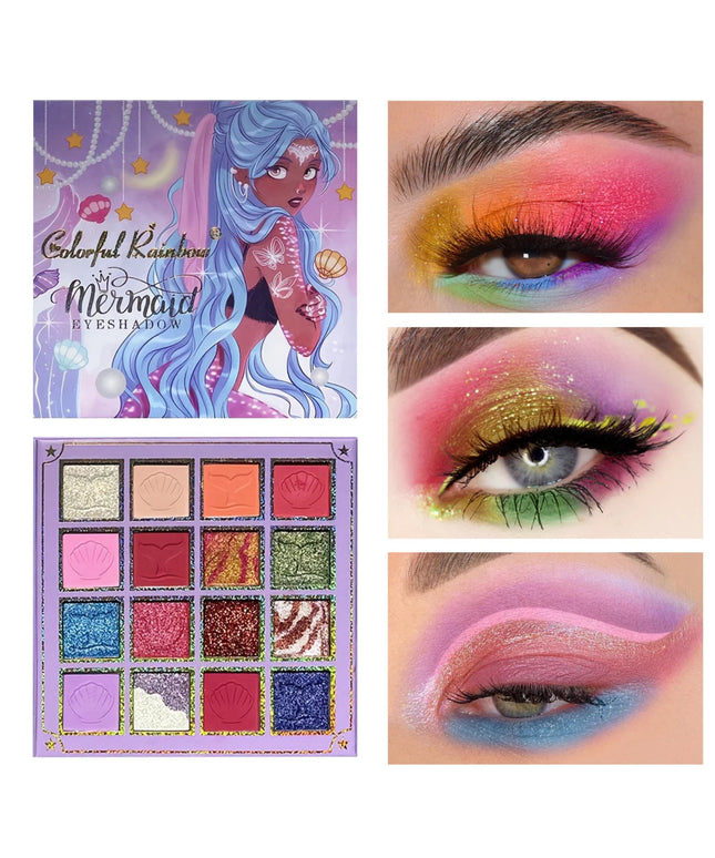 16 Shades Eyeshadow Makeup Palette Shimmer Matte Metallic High Pigmented Neutral Bold Waterproof Eyes Shadow Make Up Set