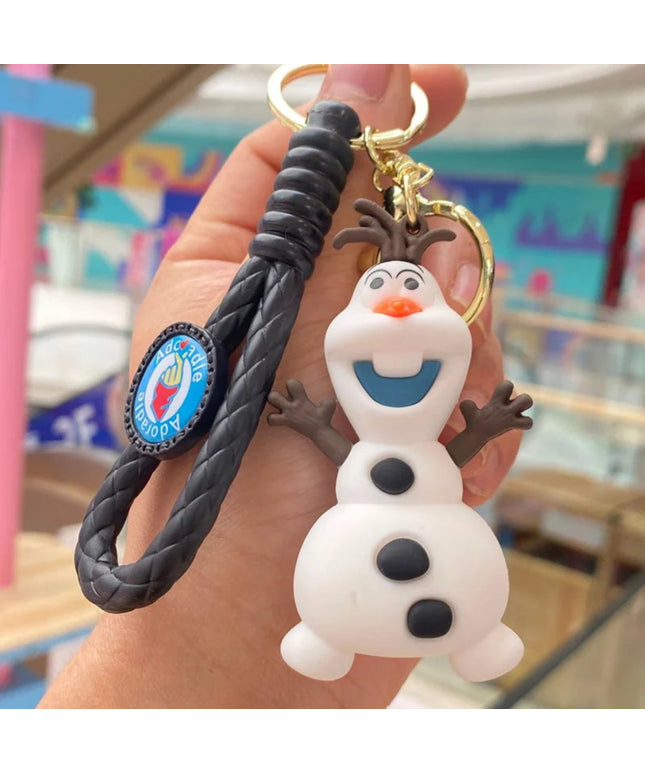 Anime Disney Figure Villain Maleficent The Evil Queen Cruella Silicone Keychain Bag Key Ring Pendant Children Toy Birthday Gifts