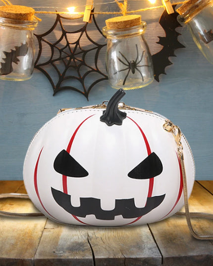 Pumpkin PU Leather Handbag Women Halloween Crossbody Bag Novelty Messenger Bag Crossbody Purse for Shopping Travel