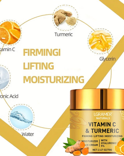 Turmeric Vitamin C Face cream Retinol Moisturizing Firming Hyaluronic Lightening Repairing Smooth Skincare Whitening Creams