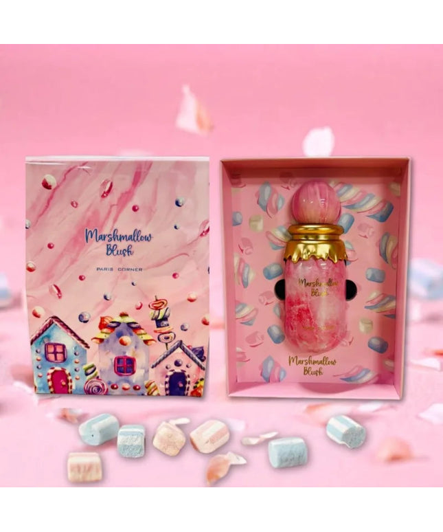 Paris Corner Marshmallow Blush EDP 3.4 Fl Oz | A Unique Gourmand Marshmallow Strawberry Perfume for Women | Long-Lasting