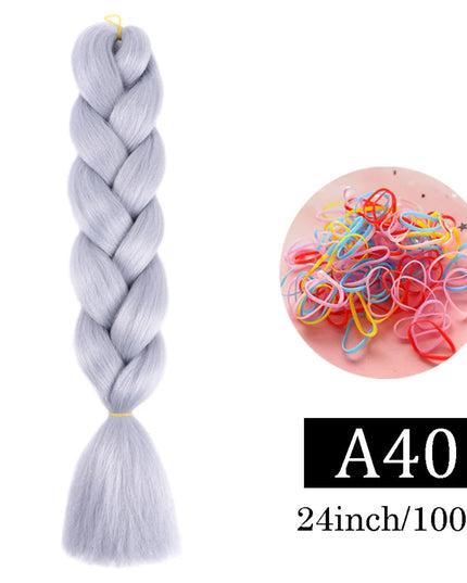 24 Inch Jumbo Braids Extensions Synthetic Braiding Hair Afro Ombre Color kanekalon Hair for Children Braid