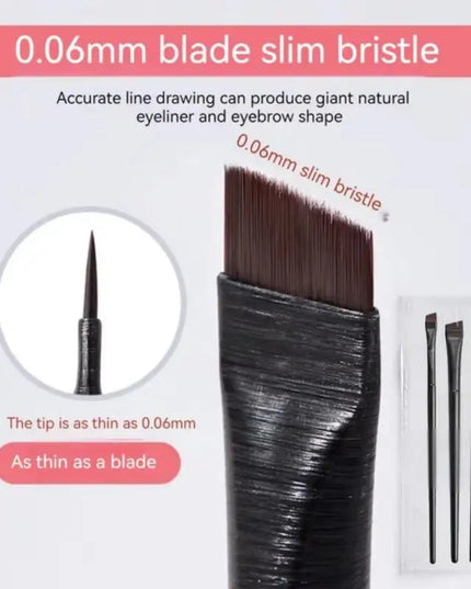 3PCS Eyeliner Eyebrow Contour Makeup Brush Super Soft Fiber Comfortable Grip Soft And Natural Makeup Application Eyeliner Brush