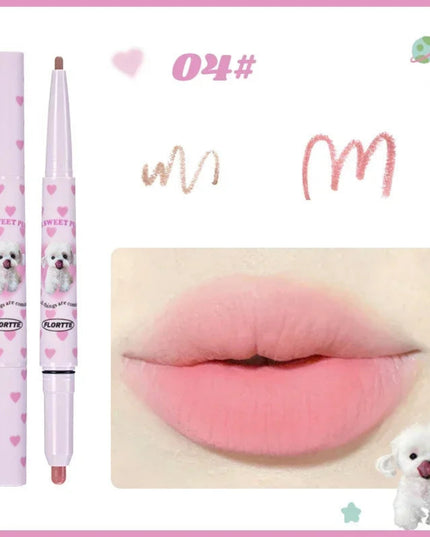 FLORTTE Lip liner Pencil Natural Matte Lip Liner Cute Animals Lipstick Pen Lasting Lipliners Korean Cosmetic  Kawaii Make Up