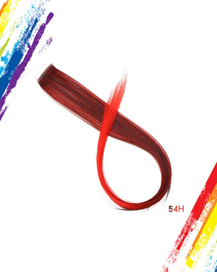 Multi-colors  Clip in Synthetic Hair Extensions 22 inch Rainbow Hairpieces for Girls Women Kids Favor Gift(Colorful Set)