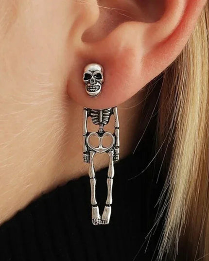 New Halloween Skull Skeleton Drop Earrings for Women Fashion Trend Gothic Jewelry Gift Hip Hop Rock Cool Dropped Earrings Men