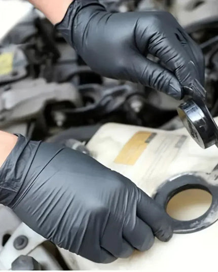 10/20/50/100PCS Black Nitrile Disposable Gloves for Work Latex Free Home Cleaning Glove Textured Mechanic Tattoo Hair Dye Beauty