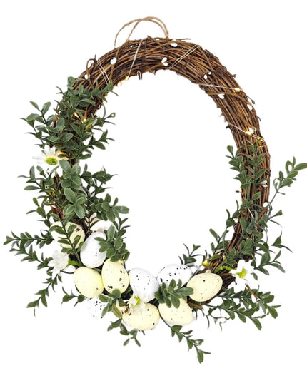 2026 Easter Garland Creative Easter Egg Element Wreath Window Door Garden Gate Decorative Hanging Holiday Party Decor Door Sign