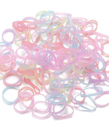 500Pcs Colorful Small Disposable Hair Bands Scrunchie Girls Elastic Rubber Band Ponytail Holder Hair Accessories Hair Ties