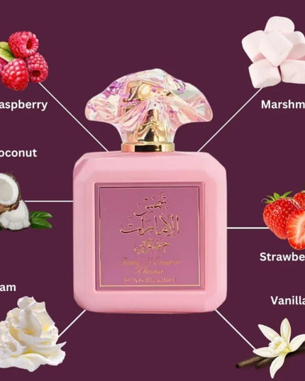 Ard Al Zaafaran Arabian Perfume Pink Blush Shams Al Emarat Khususi Blush Perfume for Women Eau De Parfum - 100 ML (3.4 OZ)