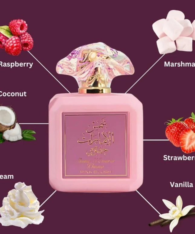 Ard Al Zaafaran Arabian Perfume Pink Blush Shams Al Emarat Khususi Blush Perfume for Women Eau De Parfum - 100 ML (3.4 OZ)