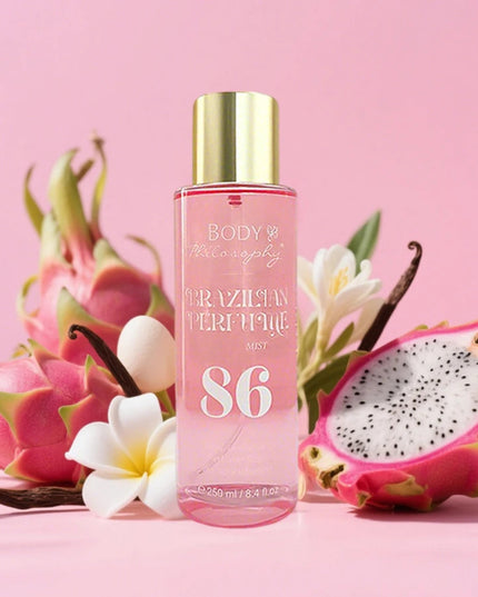 Women's Brazilian Perfume, 250ml Body & Hair Mist, Vanilla Uplifting Fragrance, Long Lasting Floral Fruity Gourmand Scent Spray