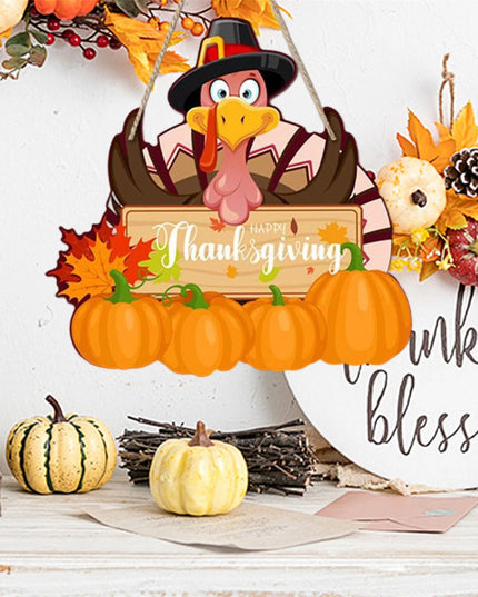 Fall Harvest Pumpkin Wreath Thanksgiving Decorations for Front Door Autumn Maple Leaf Garland Home Party Wall Decor