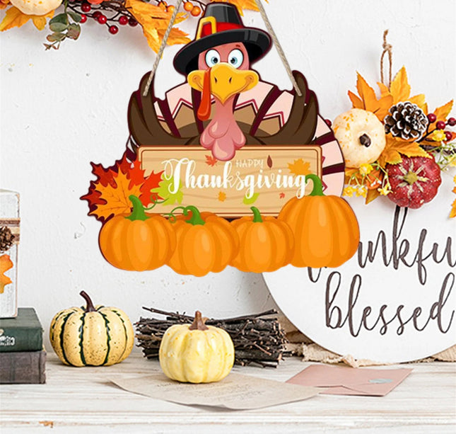 Fall Harvest Pumpkin Wreath Thanksgiving Decorations for Front Door Autumn Maple Leaf Garland Home Party Wall Decor