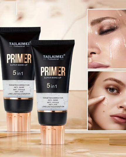 Waterproof Base Transparent Gel Makeup Primer - Full Coverage Matte Foundation With Color Retention, Natural Avocado And Rose Ex