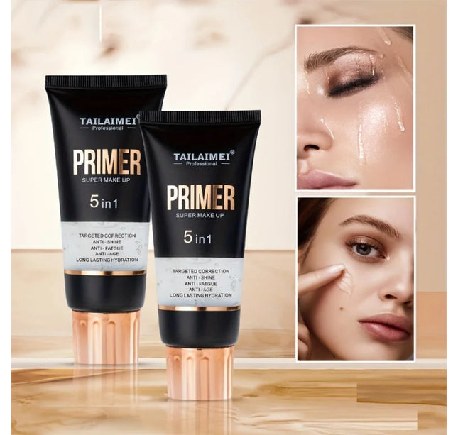 Waterproof Base Transparent Gel Makeup Primer - Full Coverage Matte Foundation With Color Retention, Natural Avocado And Rose Ex