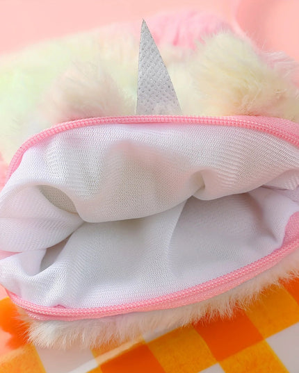 Plush unicorn backpack shoulder bag 2pcs/set cartoon cute shoulder bag Kid fashionable versatile backpack Kid birthday gift