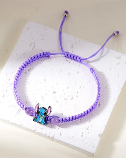 Disney Stitch Cartoon Bracelet Kawaii Lilo & Stitch Adjustable Wristband for Kids Girls Boys Gift Idea