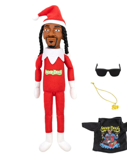 Handmade Christmas Elf Snoop Dogg Snoop on a Stoop plus h Toys w/ Long Leg Bookshelf Shelf Decor Tshirt Sunglasses Necklace