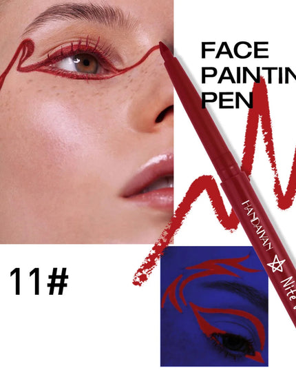Fluorescent UV Light Neon Eyeliner Pen Waterproof Yellow Purple Orange Color Gel Eye Liner Pencil Eyes Make Up Cosmetics Tool