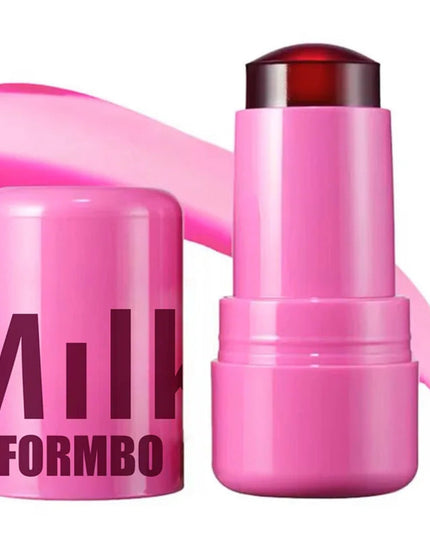 Milk Jelly Lipstick Blush Stick Moisturized Blusher Rouge Cream Shimmer Powder Blusher Stick Beauty Makeup for Women and Girls