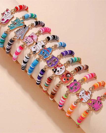 12Pcs Unicorn Girls Bracelet for Kids Jewelry Toddler Friendship Bracelets Toy Gift Classroom Reward Rainbow Party Favors