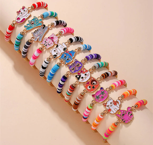 12Pcs Unicorn Girls Bracelet for Kids Jewelry Toddler Friendship Bracelets Toy Gift Classroom Reward Rainbow Party Favors
