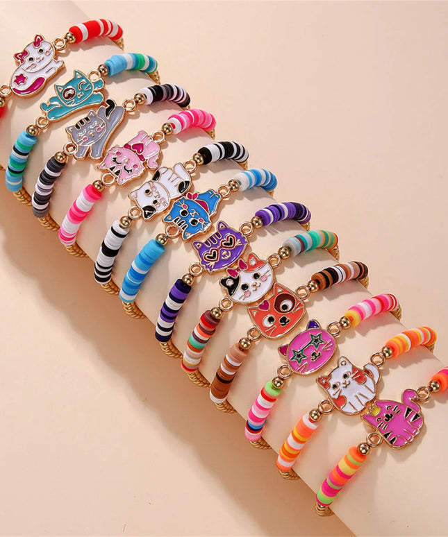 12Pcs Unicorn Girls Bracelet for Kids Jewelry Toddler Friendship Bracelets Toy Gift Classroom Reward Rainbow Party Favors