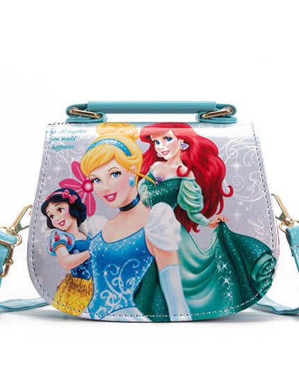 Disney princess cartoon pu messenger bag girl Frozen Elsa shoulder bag Sofia handbag kid fashion shopping bag gift