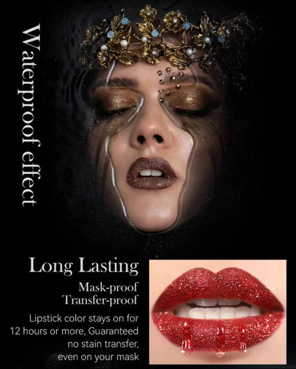 Multi Color Matte Lipstick Non Stick Flash Lasting Halloween Dark Makeup Diamond Finish Easy To Apply By MLSMILE